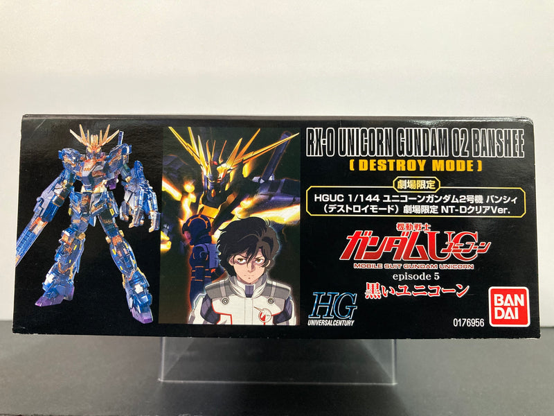 HGUC 1/144 RX-0 Unicorn Gundam 02 Banshee (Destroy Mode) Full Psycho-Frame Prototype Mobile Suit Theatrical Limited NT-D Clear Color Version [OVA Episode 5: Black Unicorn]
