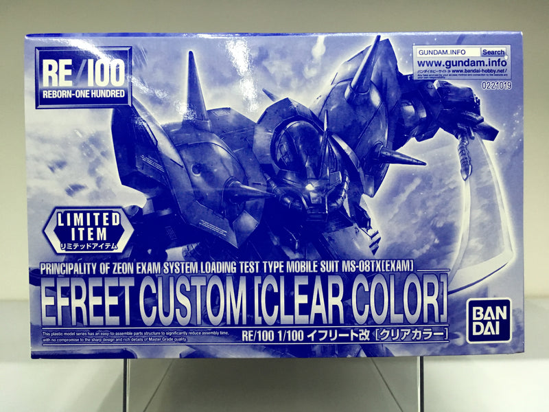 RE 1/100 Efreet Custom Clear Color Version Principality of Zeon Exam System Loading Test Type Mobile Suit MS-08TX [EXAM]