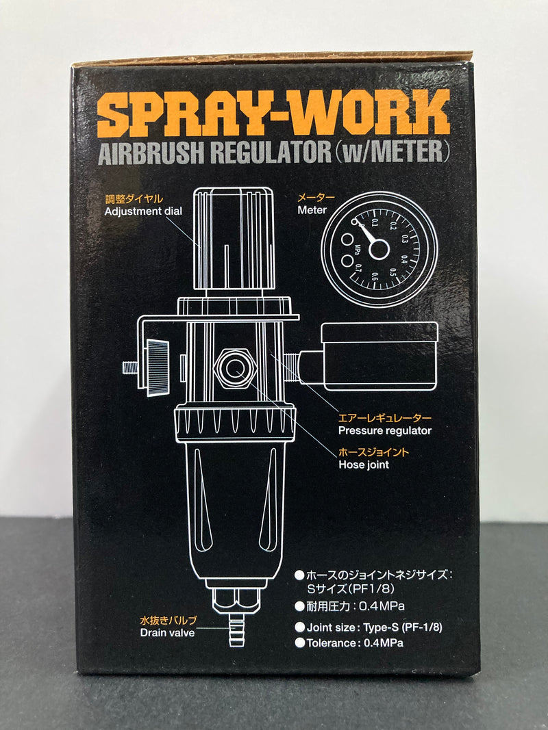 Spray-Work Airbrush Regulator with Meter (74565) [壓力調節器 - 按壓式釋放閥]