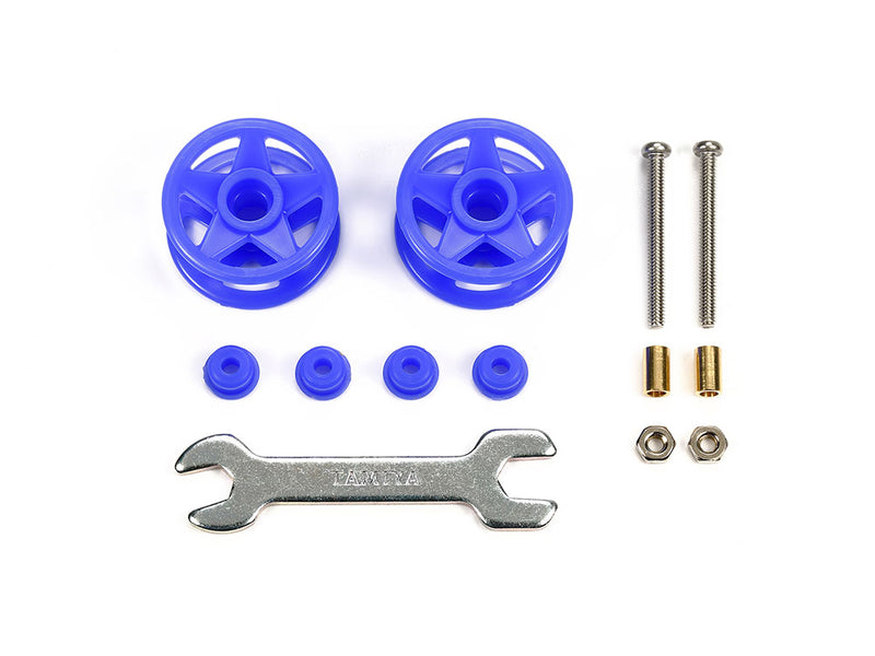 [15532] Low Friction Plastic Double Rollers (Blue/19-19 mm)