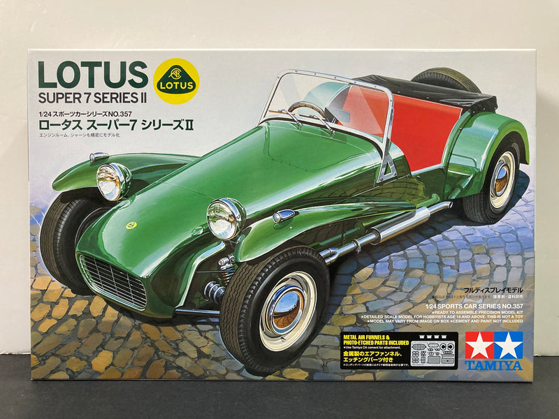 Tamiya No. 357 Lotus Super 7 Series II with Metal Air Funnels & Photo-Etched parts included
