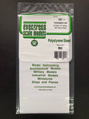 0.75 mm Opaque White Thick Polystyrene Passenger Car Siding Sheets 15 cm x 30 cm