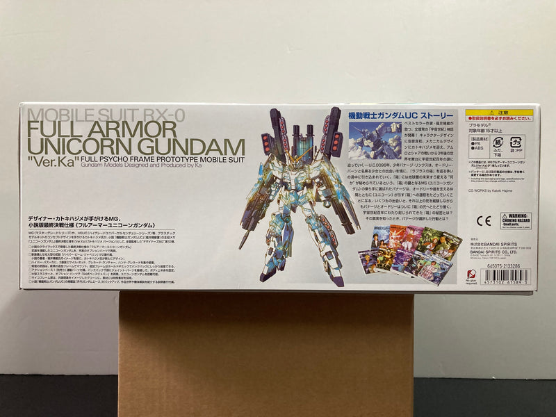MG 1/100 Mobile Suit RX-0 Full Armor Unicorn Gundam Full Psycho Frame Prototype Mobile Suit Version Ka
