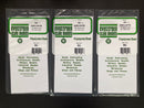 1.0 mm Opaque White Thick Polystyrene Board & Batten Siding Sheets 15 cm x 30 cm