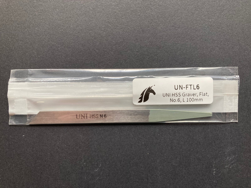 Uni HSS Gravers - Flat Edge 100 mm