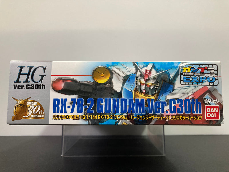 HGUC 1/144 RX-78-2 Gundam Version G30th E.F.S.F. Prototype Close-Combat Mobile Suit Clear Color Version - 2010 Gunpla Expo Japan Tour Special Version