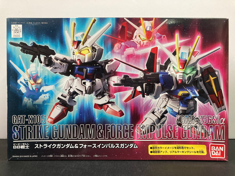 SD BB Senshi GAT-X105 Strike Gundam & ZGMF-X56S/α Force Impulse Gundam