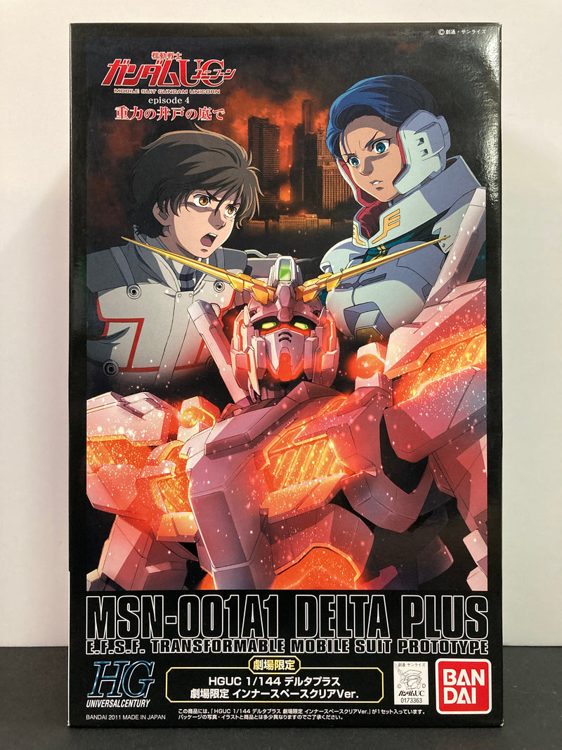 HGUC 1/144 MSN-001A1 Delta Plus E.F.S.F. Transformable Mobile Suit Prototype Theatrical Limited Innerspace Clear Color Version [OVA Episode 4: At the Bottom of the Gravity Well]