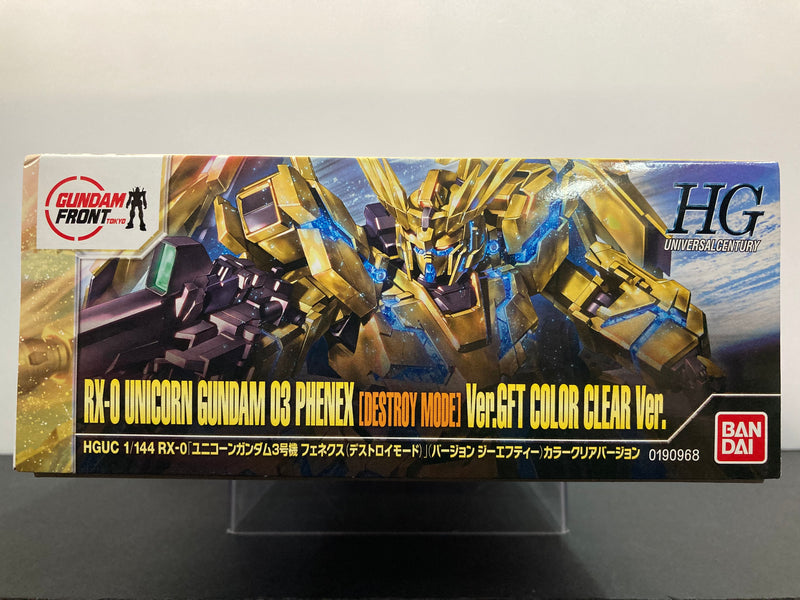 Gundam Front Tokyo HGUC 1/144 RX-0 Unicorn Gundam 03 Phenex [Destory Mode] Ver. GFT Color Clear Version