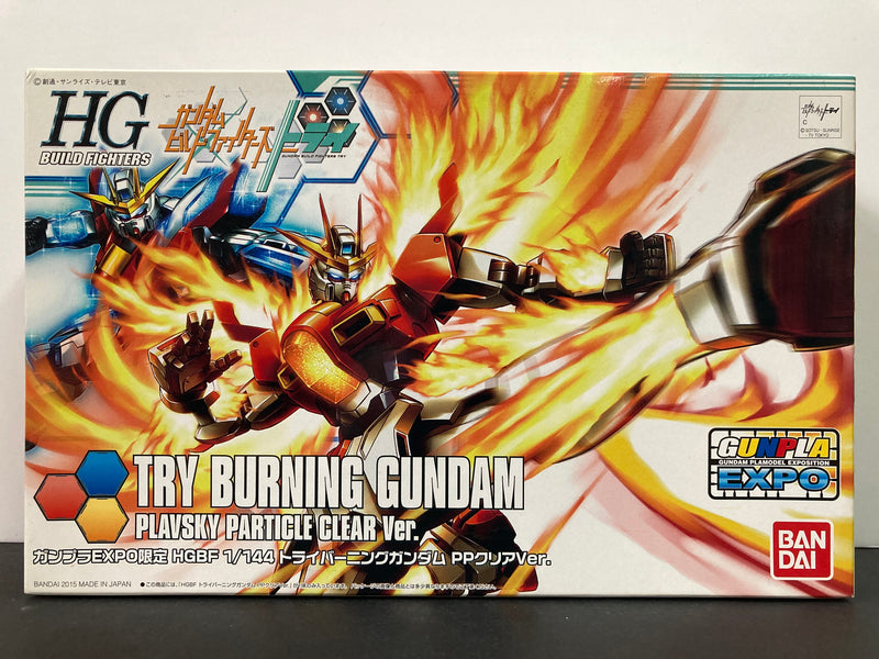 HGBF 1/144 TBG-011B Try Burning Gundam Plavsky Particle Clear Color Version Team Try Fighters: Sekai Kamiki's Mobile Suit 2015 Gunpla Expo Japan Tour Special Version