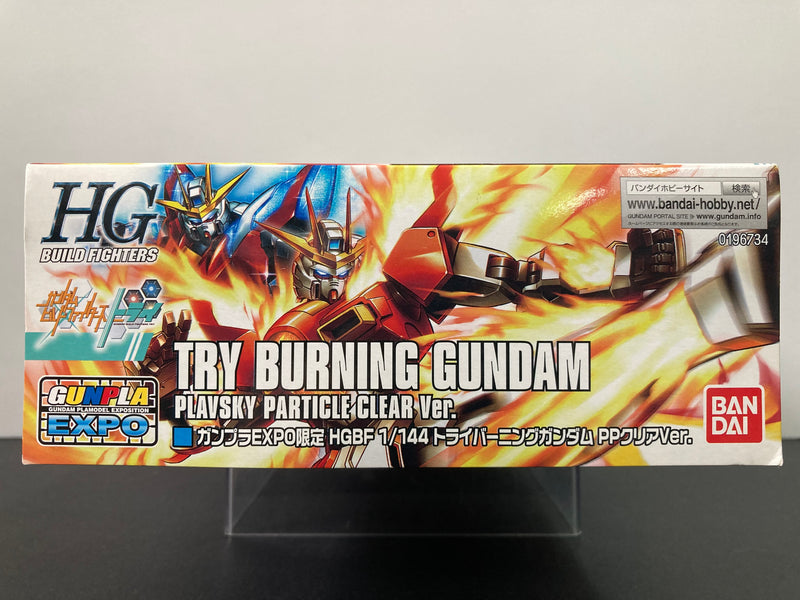HGBF 1/144 TBG-011B Try Burning Gundam Plavsky Particle Clear Color Version Team Try Fighters: Sekai Kamiki's Mobile Suit 2015 Gunpla Expo Japan Tour Special Version