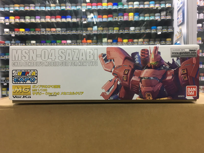 MG 1/100 Neo Zeon MSN-04 Mobile Suit Sazabi Char Aznable's Mobile Suit for Newtype Version Ka Mechanical Clear Color Version