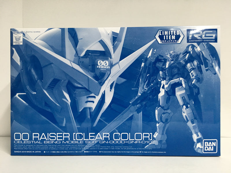 RG 1/144 00 Raiser Clear Color Version Celestial Being Mobile Suit GN-0000 + GNR-010