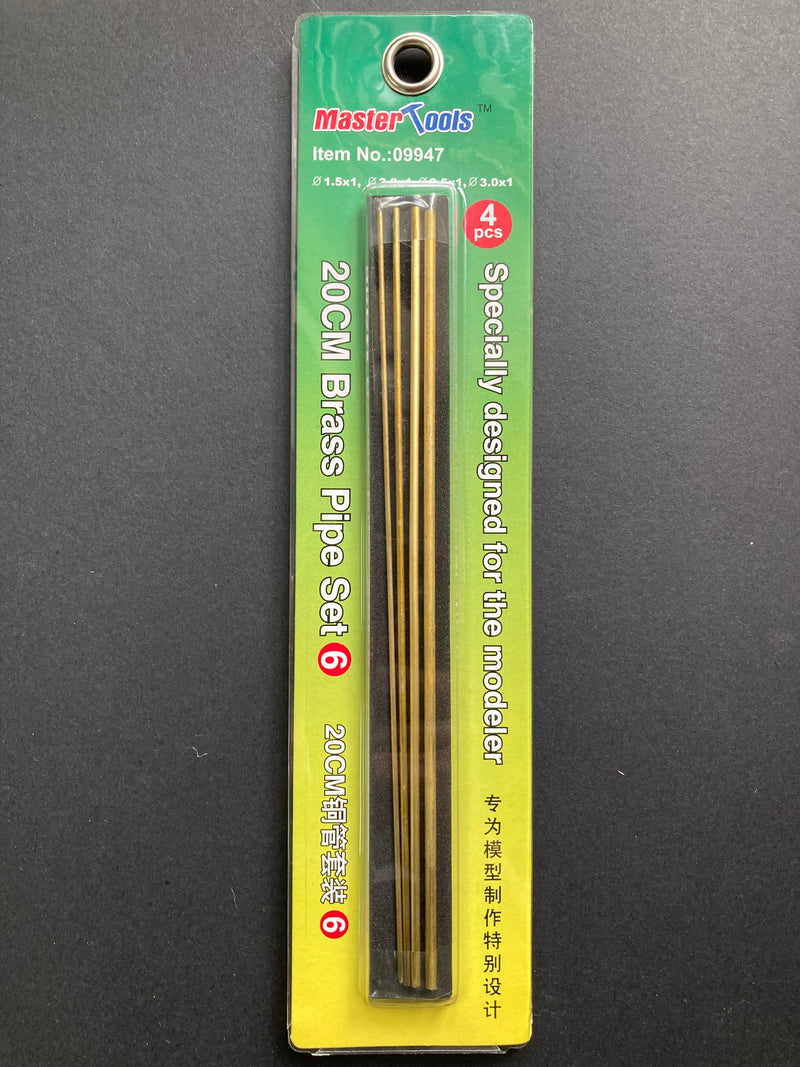 Master Tools - 20 cm Brass Pipe Set 6 (4 pcs.) - 20 cm 黃銅管套裝 6 [09947]