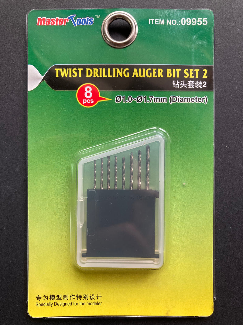 Master Tools - Twist Drilling Auger Bit Set 2  (⌀1.0 - ⌀1.7 mm, 8 pcs.) - 鑽頭套裝 2 [09955]