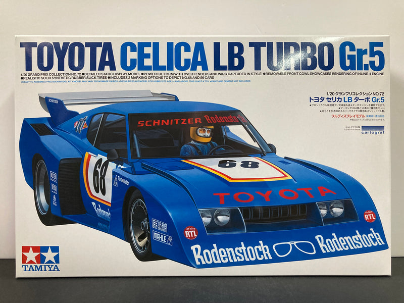 Tamiya 1/20 Scale Series No. 072 Toyota Celica LB Turbo Group 5 ~ Year 1977 German DRM Championship Version