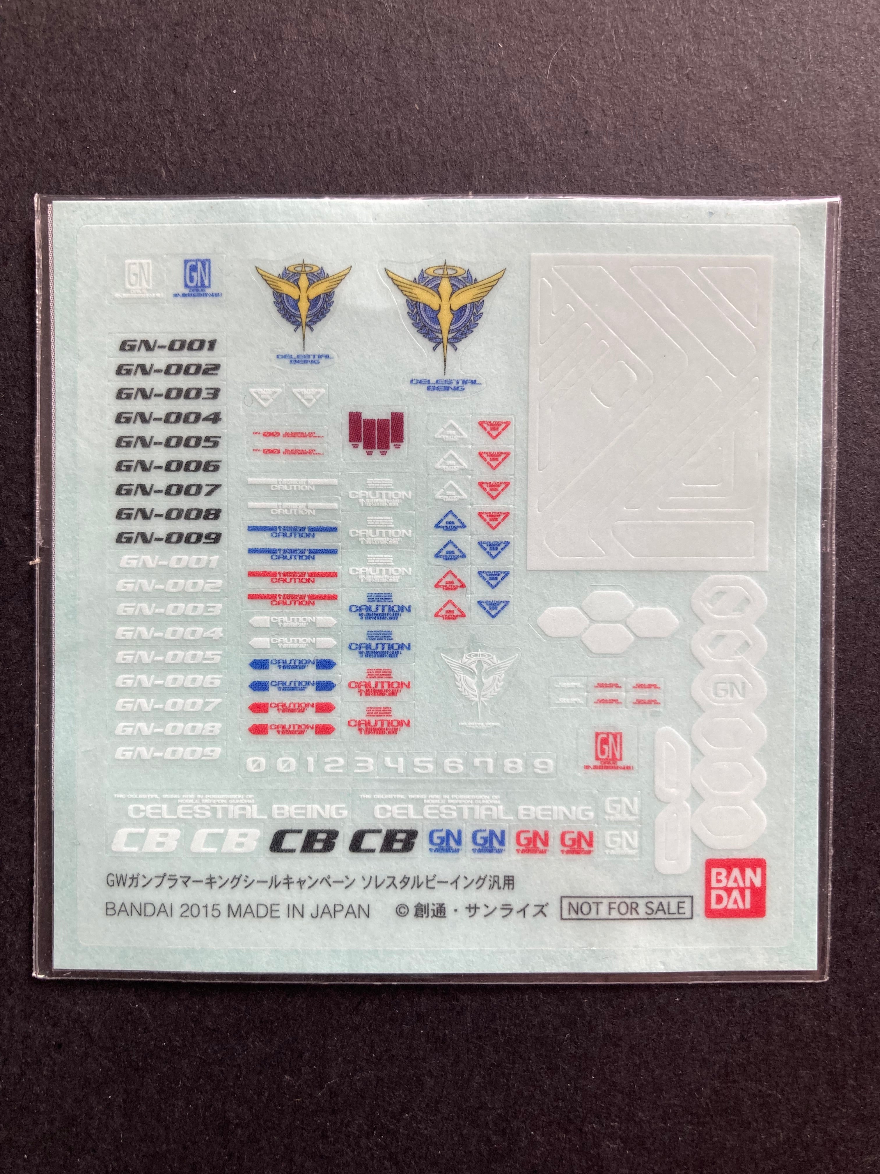GW Gunpla Marking Sticker Campaign 2015 - Special Marking Sticker Gund