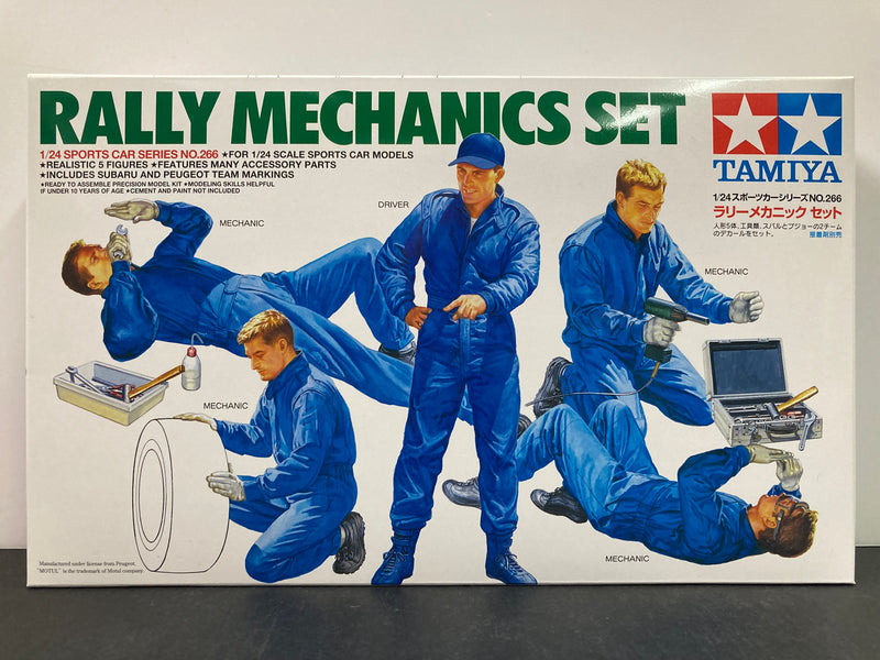 Tamiya No. 266 Rally Mechanics Set - Subaru & Peugeot WRC Team Markings included