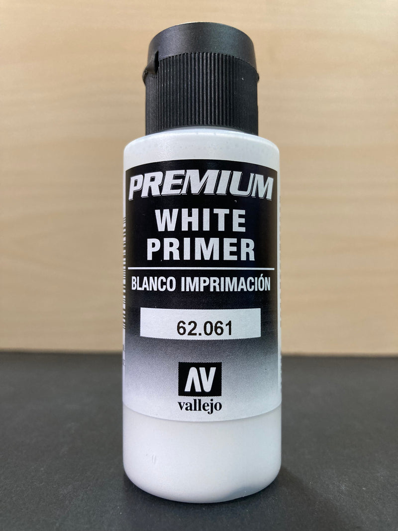 Premium White Primer - 水性高階色彩專用表面底漆補土 水補土 (白色) 60 & 200 ml