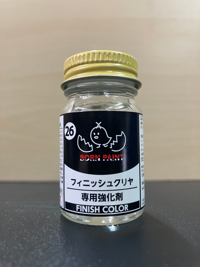 No. 26 Finish Color Clear Strengthening Agent [低侵蝕 - 亮光澤透明專用強化劑] (フィニッシュクリヤ専用強化剤) 10 ml