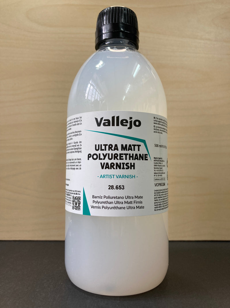 Ultra Matt Polyurethane Varnish - 水性聚氨酯超級消光透明保護漆 [防刮/抗UV] 500 ml