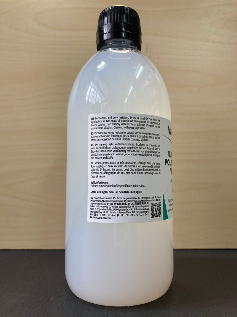 Ultra Matt Polyurethane Varnish - 水性聚氨酯超級消光透明保護漆 [防刮/抗UV] 500 ml