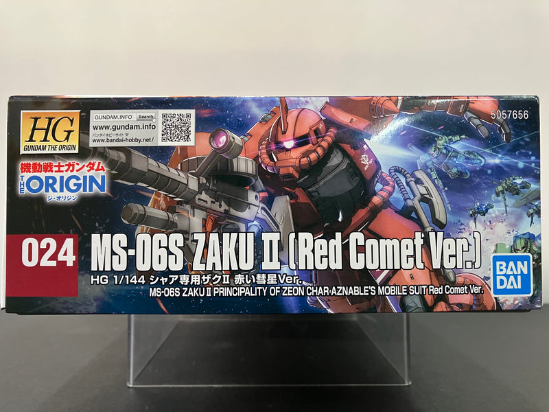 HGGTO 1/144 No. 024 MS-06S Zaku II Principality of Zeon Char Aznable's Mobile Suit (Red Comet Version) [馬沙·阿茲納布爾專用渣古II - 自護公國紅彗星版本]