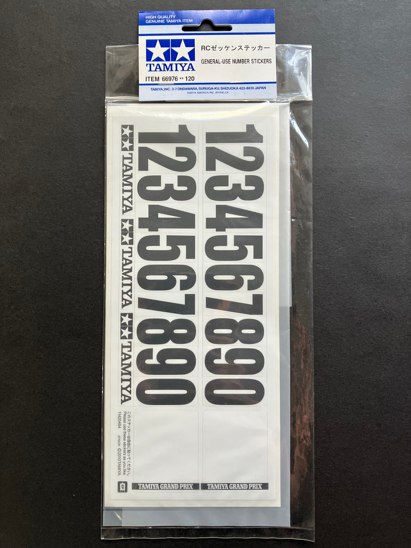 Tamiya RC General-Use Number Stickers Tamiya RC 通用號碼貼紙