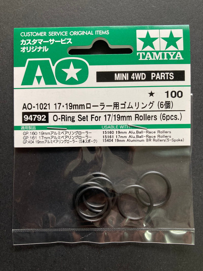 AO-1021 O-Ring Set for 17/19 mm Rollers (6 pcs.) [94792]