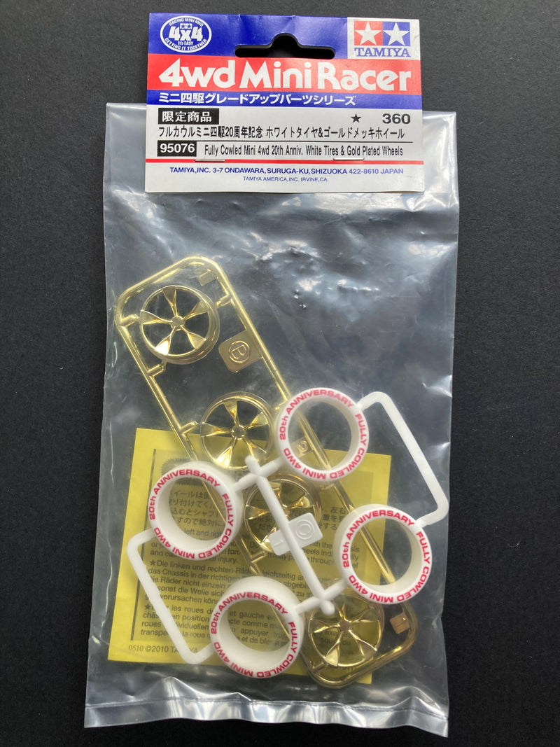 [95076] Fully Cowled Mini 4WD 20th Anniversary White Tires & Gold Plated Wheels