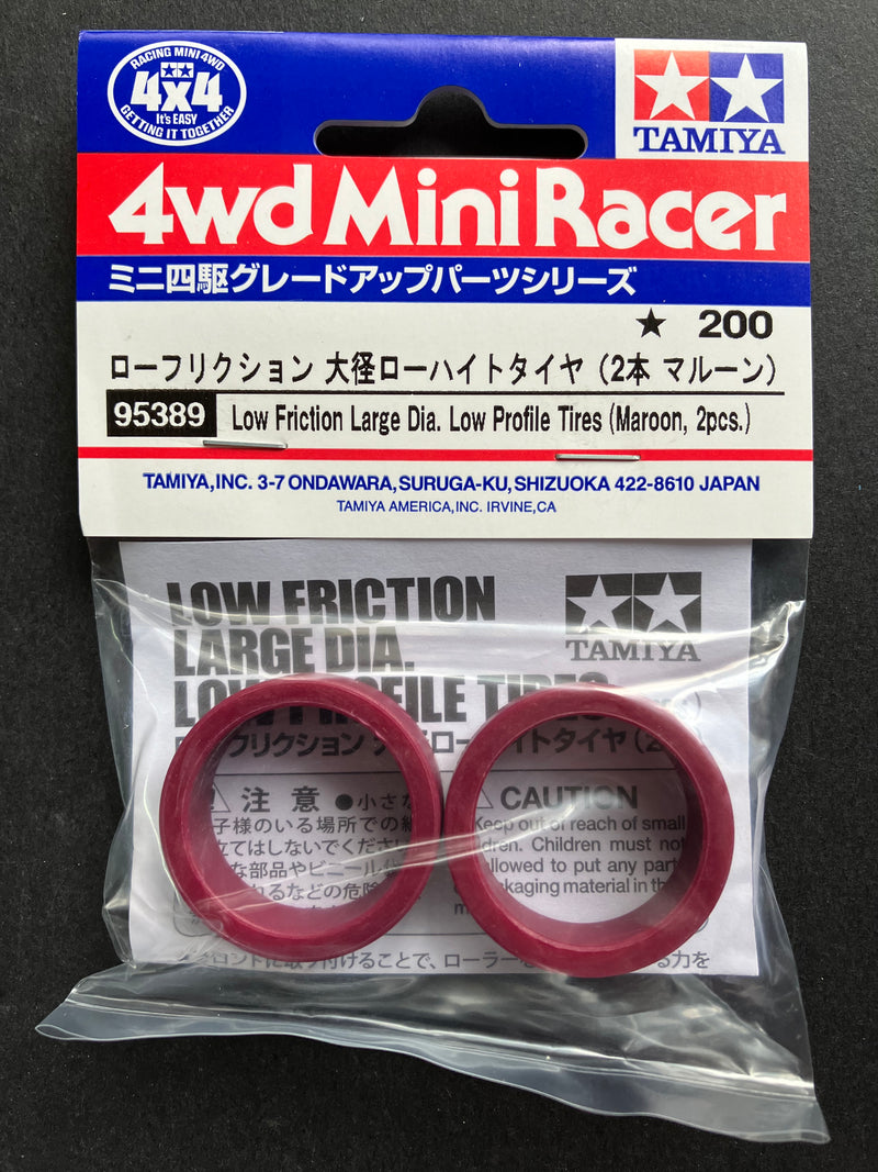 [95389] Low Friction Large Diameter Low Profile Tires (Maroon, 2 pcs.)