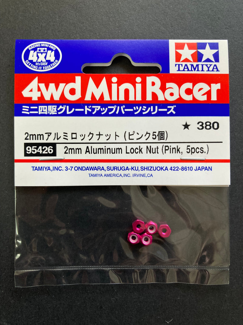 [95426] 2 mm Aluminum Lock Nut (Pink, 5 pcs.)