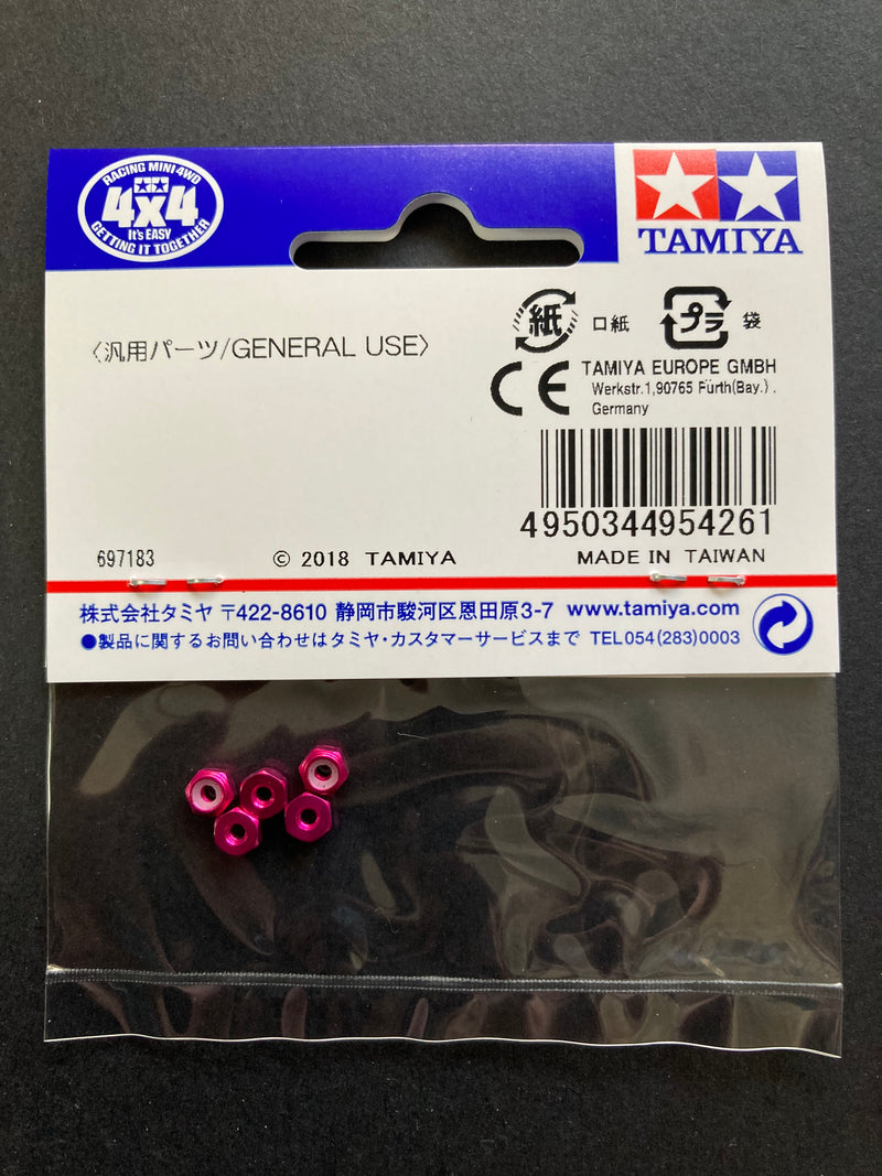 [95426] 2 mm Aluminum Lock Nut (Pink, 5 pcs.)