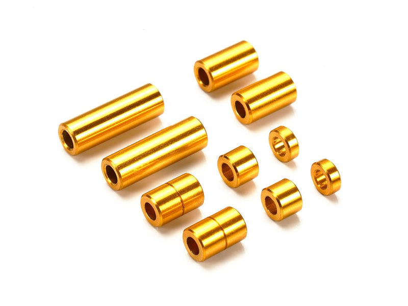 [95442] Aluminium Spacer Set (12/6.7/6/3/1.5 mm, 2 pcs. each) (Gold)