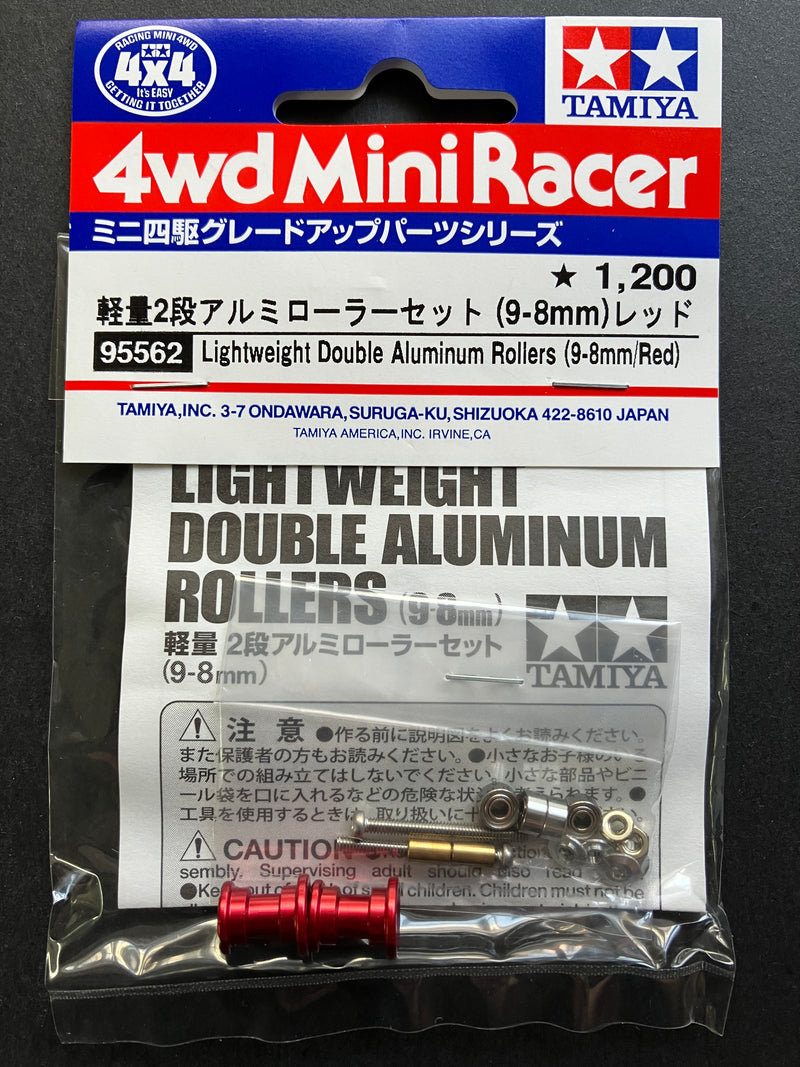 [95562] Lightweight Double Aluminium Rollers (9-8 mm/Red)