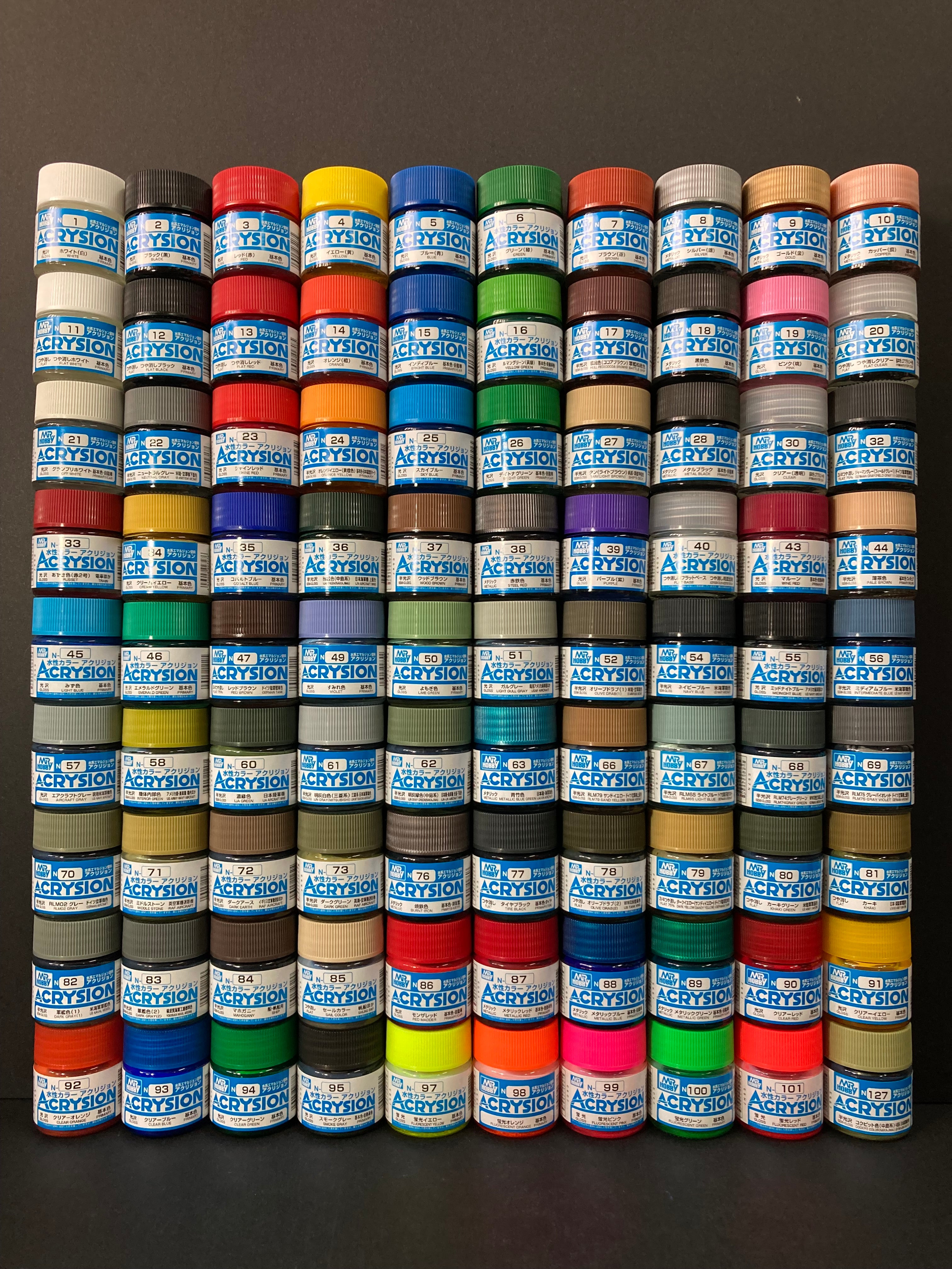 Acrysion Color N1 ~ N127 新環保水性漆 (10 ml)