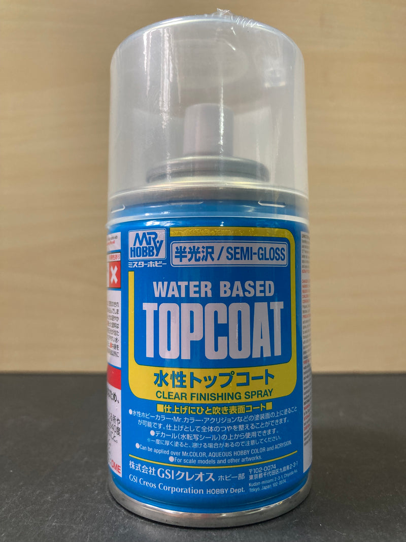Mr. Top Coat - Water Based Topcoat Clear Finishing Spray 水性透明光油/保護漆 - 噴罐