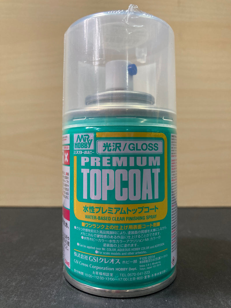Mr. Top Coat - Premium Topcoat Water-Based Clear Finishing Spray 高級水性透明光油/保護漆 - 噴罐