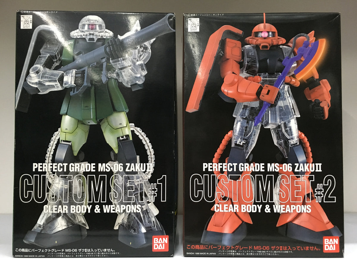 PG 1/60 MS-06 Zaku II Custom Set #1 Clear Body & Weapons