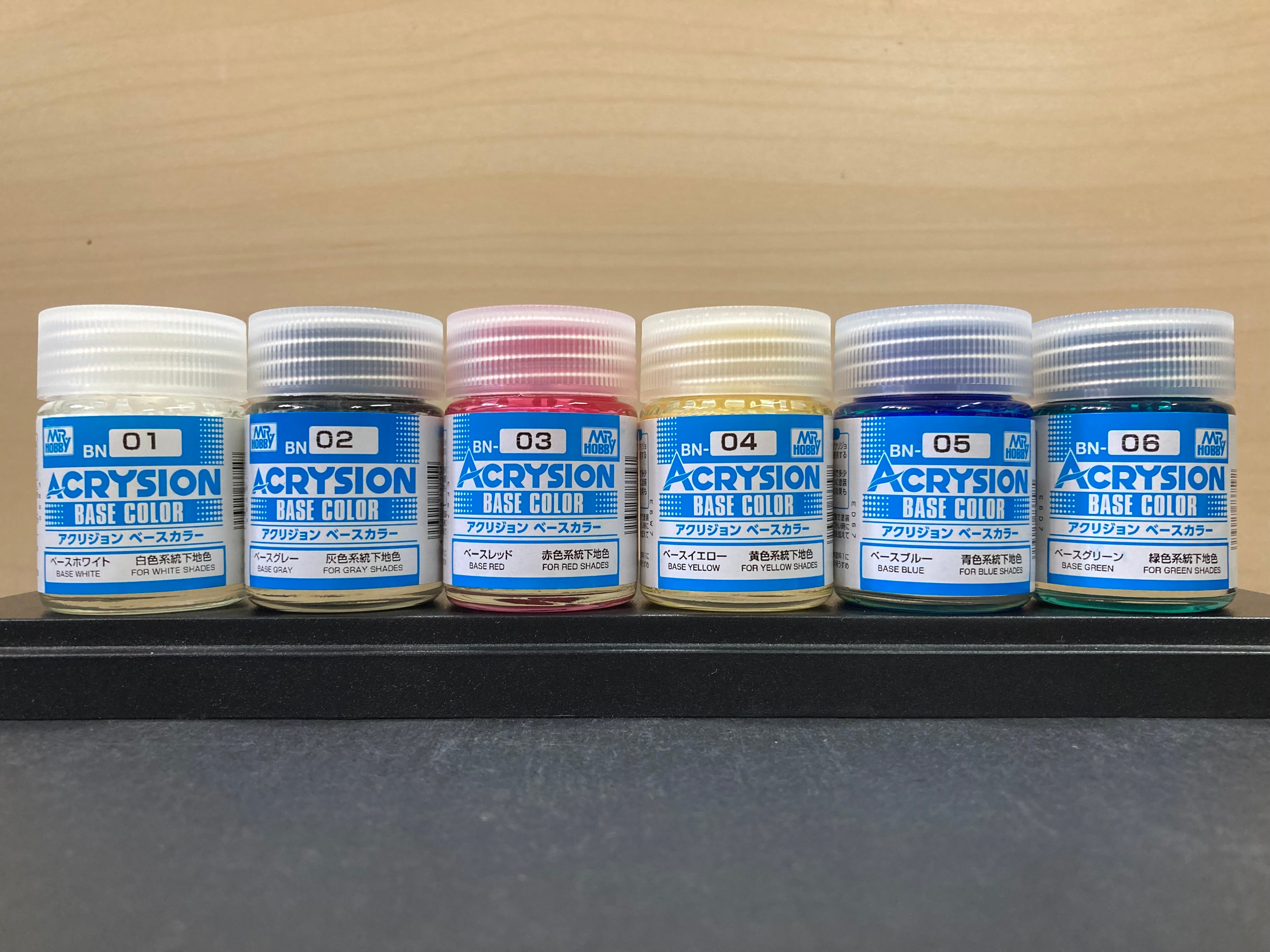 Acrysion Base Color: 新環保水性漆 ~ 專用底色 (18 ml) BN01 - BN06
