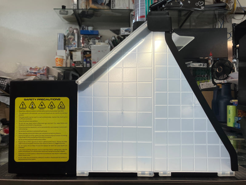 Foldable Spray Booth Single Fan with LED Kit Signature Black Version E420 Kustom [改]