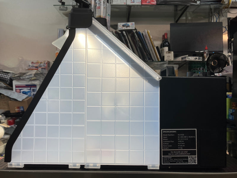 Foldable Spray Booth Single Fan with LED Kit Signature Black Version E420 Kustom [改]