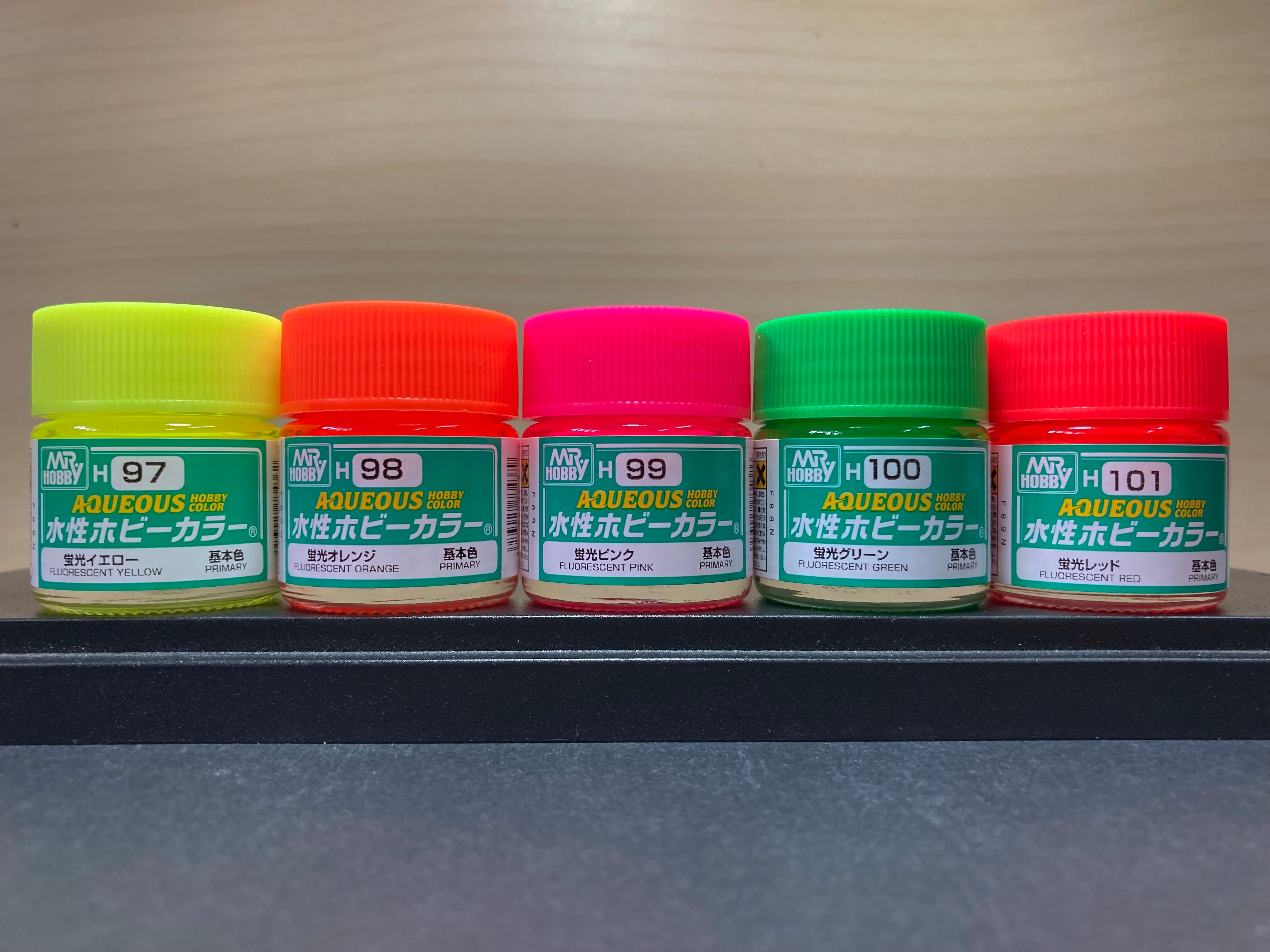 Aqueous Hobby Color (Fluorescent Colors) H97 ~ H101 水性漆 (螢光色) (10 ml)