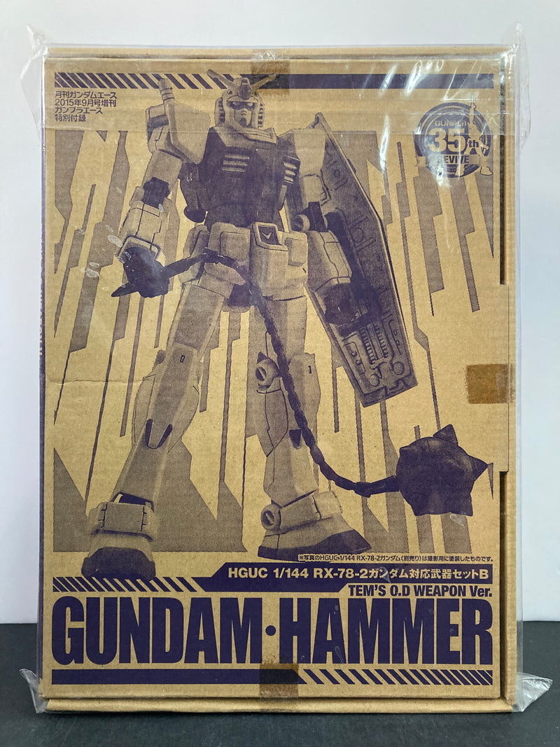 Gundam Ace September 2015 Issue with TEM'S O.D Weapon Version Gundam Hammer Weapons Set B for HGUC 1/144 RX-78-2 Gundam E.F.S.F. Prototype Close-Combat Mobile Suit