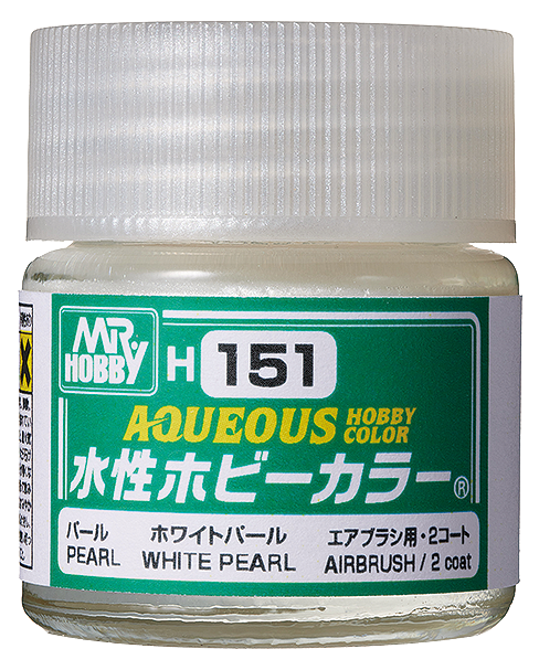 Aqueous Hobby Color: Premium White Pearl 水性漆 ~ 珍珠白色 (18 ml) H151