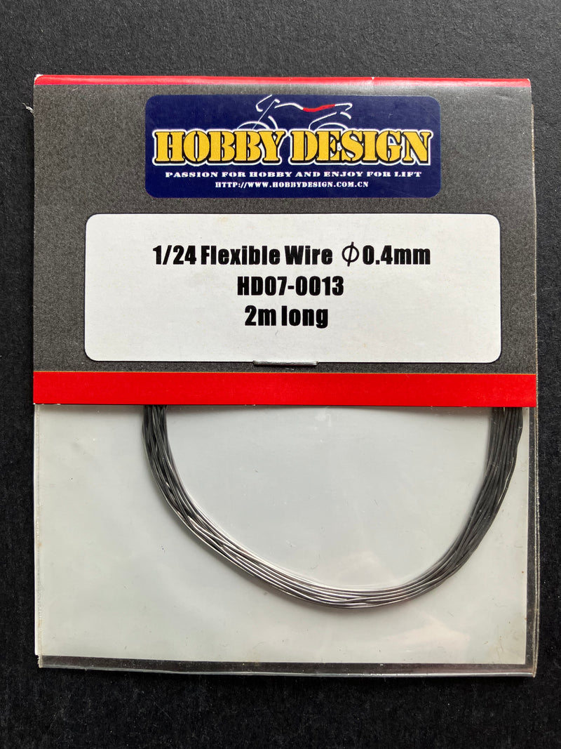 Hobby Design - 1/24 Scale Flexible Wire ⌀0.4 mm x 2 M Long (HD07-0013)