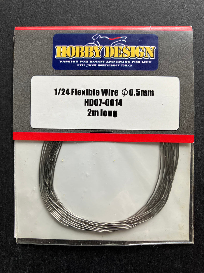 Hobby Design - 1/24 Scale Flexible Wire ⌀0.5 mm x 2 M Long (HD07-0014)