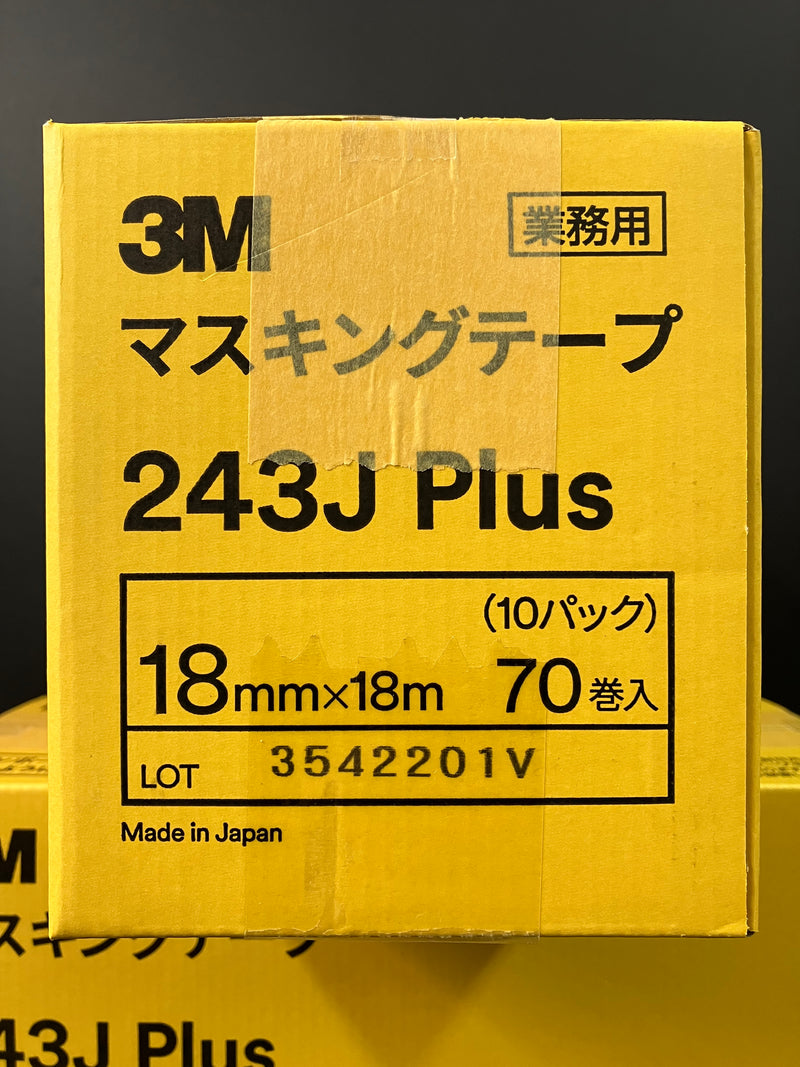 Masking Tape 243J Plus - 18 mm 分色和紙 遮蔽膠帶 和紙膠帶 18 mm x 18 m (平衡型)