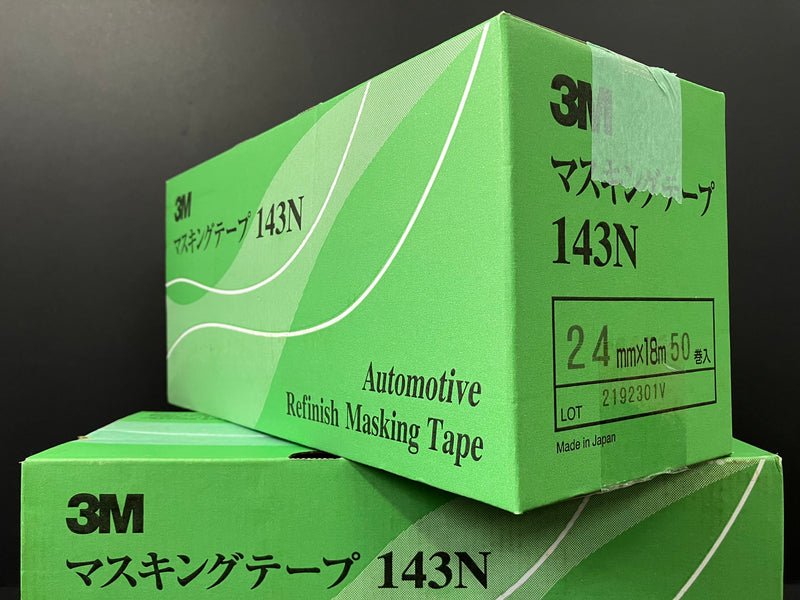 Masking Tape 143N - 24 mm 分色和紙 遮蔽膠帶 和紙膠帶 24 mm x 18 m (微彎曲R型)