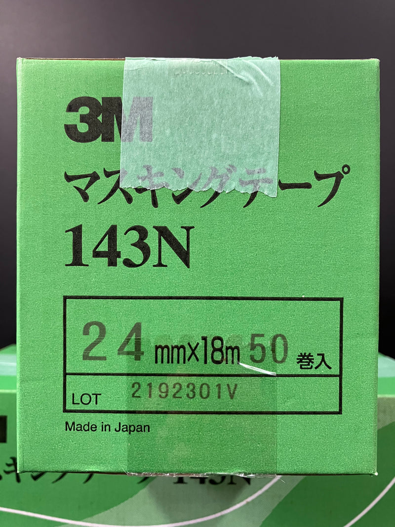 Masking Tape 143N - 24 mm 分色和紙 遮蔽膠帶 和紙膠帶 24 mm x 18 m (微彎曲R型)